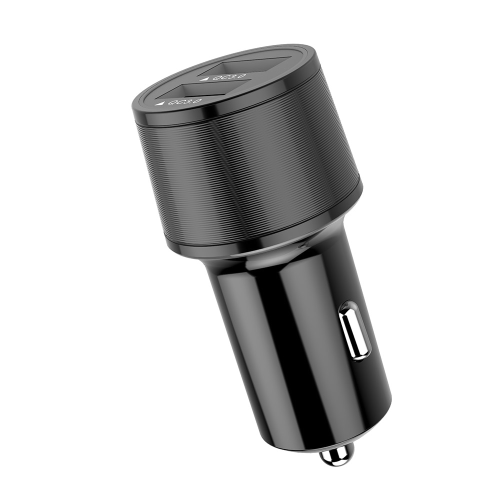 LEMONDA SMART Dual USB QC3.0+QC3.0 36W Aluminum Alloy Car Charger with Ambient Lighting-6
