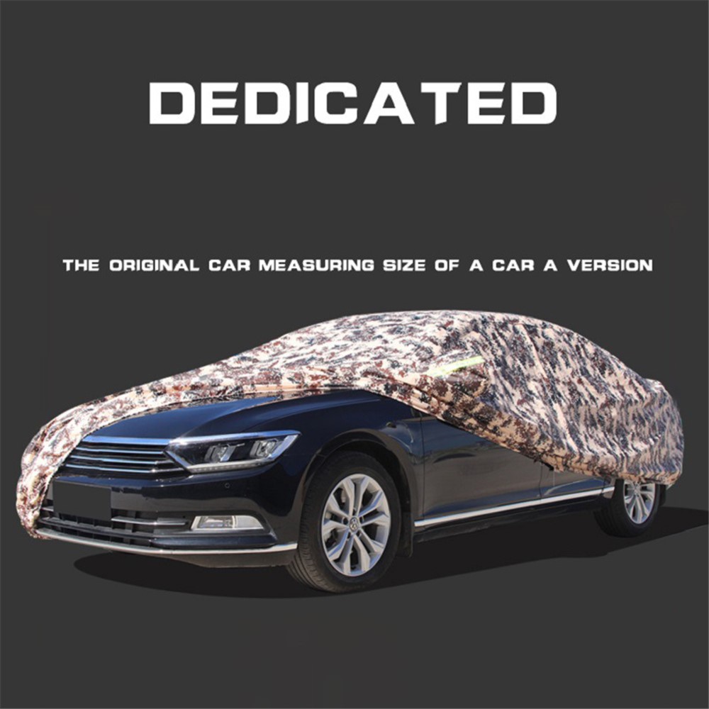 Outdoor Full Car Cover Waterproof All Weather Sun UV Protection Cover for Sedan - Black / S-3