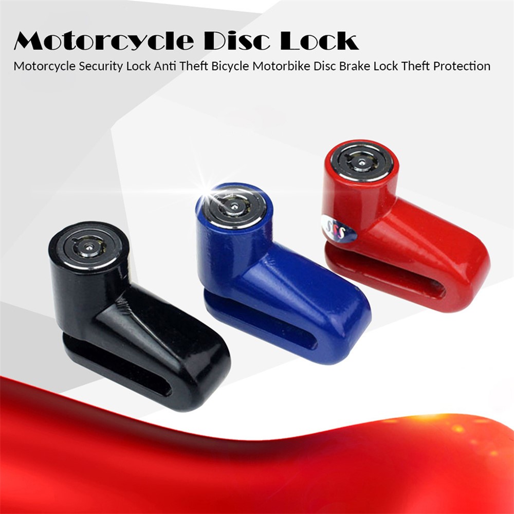 Motorcycle Lock Security Anti Theft Bicycle Motorbike Motorcycle Disc Brake Lock Theft Protection for Scooter Safety - Blue-2