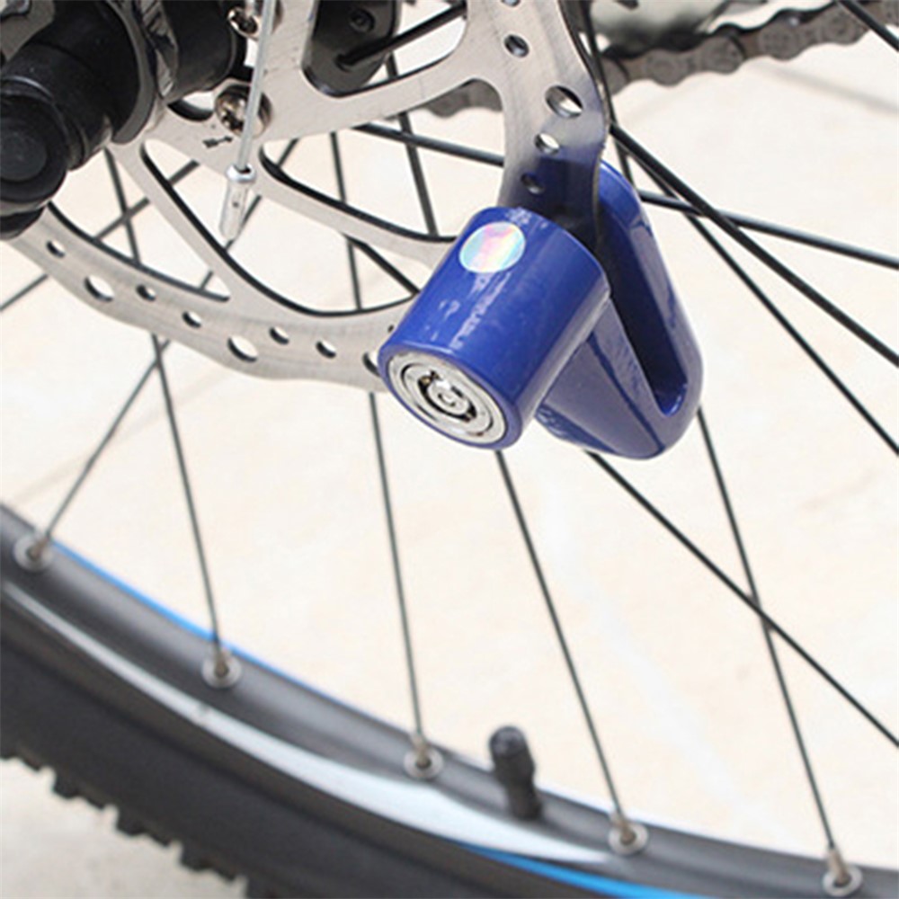 Motorcycle Lock Security Anti Theft Bicycle Motorbike Motorcycle Disc Brake Lock Theft Protection for Scooter Safety - Blue-5