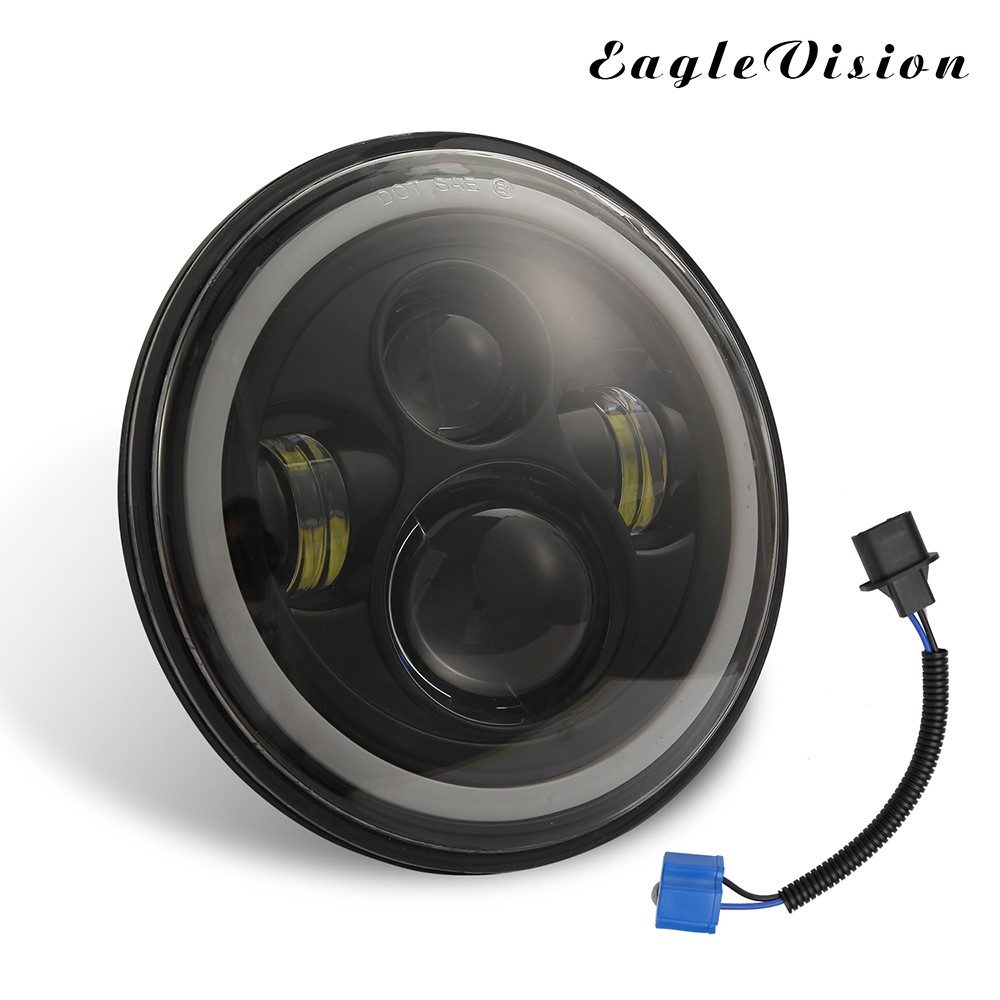 EAGLEVISION C0046 7inch Angle Eyes High Low Beam Round Car Truck Headlight Turn Signal Light for Jeep Wrangler-1