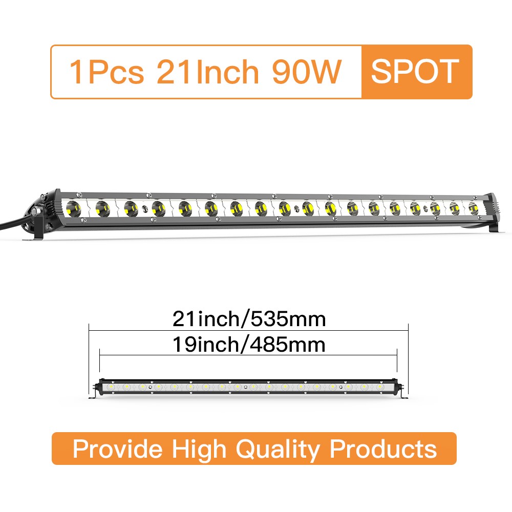 D0003 YSJ 20 Polegadas 54W Ultra-slim Cruck Tractor LED Work Spot Light Light Água à Prova de Choque à Prova de Choque Barra-11