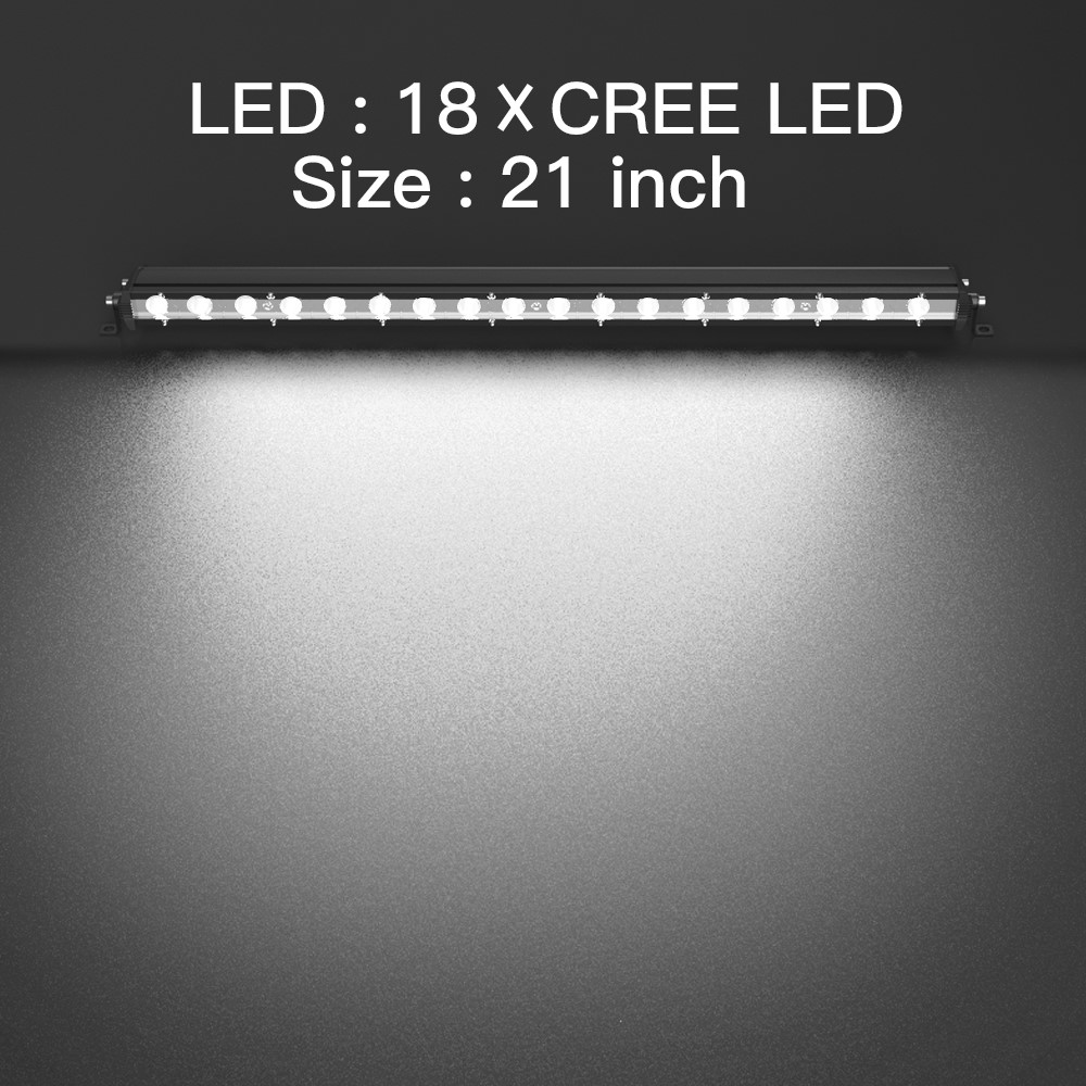 D0003 YSJ 20 inch 54W Ultra-slim Car Truck Tractor LED Work Light Spot Flood Light Waterproof Shockproof Lamp Bar-5