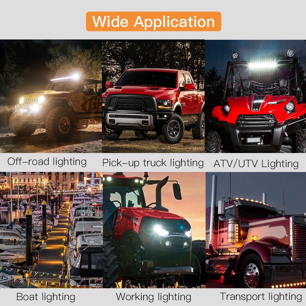 D0003 YSJ 20 inch 54W Ultra-slim Car Truck Tractor LED Work Light Spot Flood Light Waterproof Shockproof Lamp Bar-7