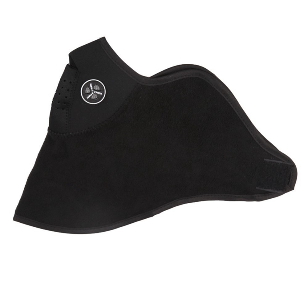 Outdoor Sports Cycling Windproof Scarf Polar Fleece Warm Breathable Neck Gaiter Face Cover - Black-10