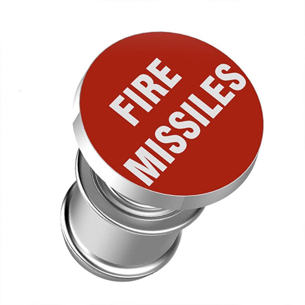 FIRE MISSILE / EJECT / NITROUS Letter Metal Cigarette Lighter Cigarette Butt for 12V Car Motorcycle - Red / FIRE MISSILE-2