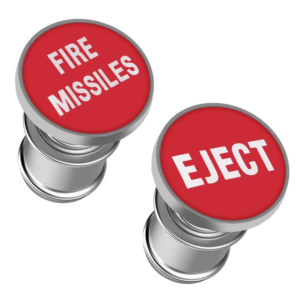FIRE MISSILE / EJECT / NITROUS Letter Metal Cigarette Lighter Cigarette Butt for 12V Car Motorcycle - Red / FIRE MISSILE-4