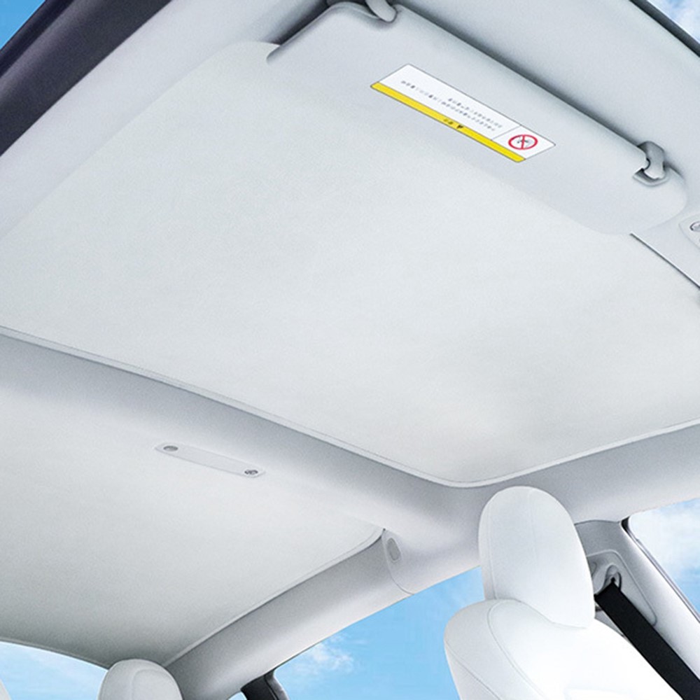 For Model Y 1 Set Car Roof Sunshade UV Rays Protection Protection Sunshade with Heat Insulation Film - Black-7