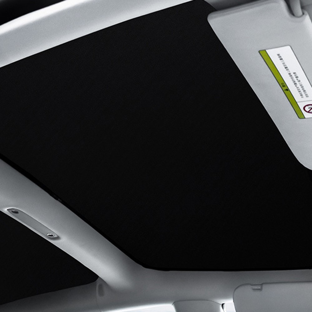 12409 Car Folding Sunshade Cover for Model 3 Front and Rear Sunroof + Silver Coated Window Sunshade Polyester Blocks Heat and Sun Protection - Black-3