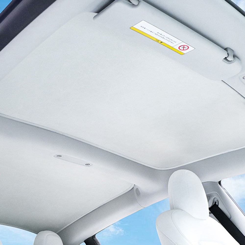 12409 Car Folding Sunshade Cover for Model 3 Front and Rear Sunroof + Silver Coated Window Sunshade Polyester Blocks Heat and Sun Protection - Black-8