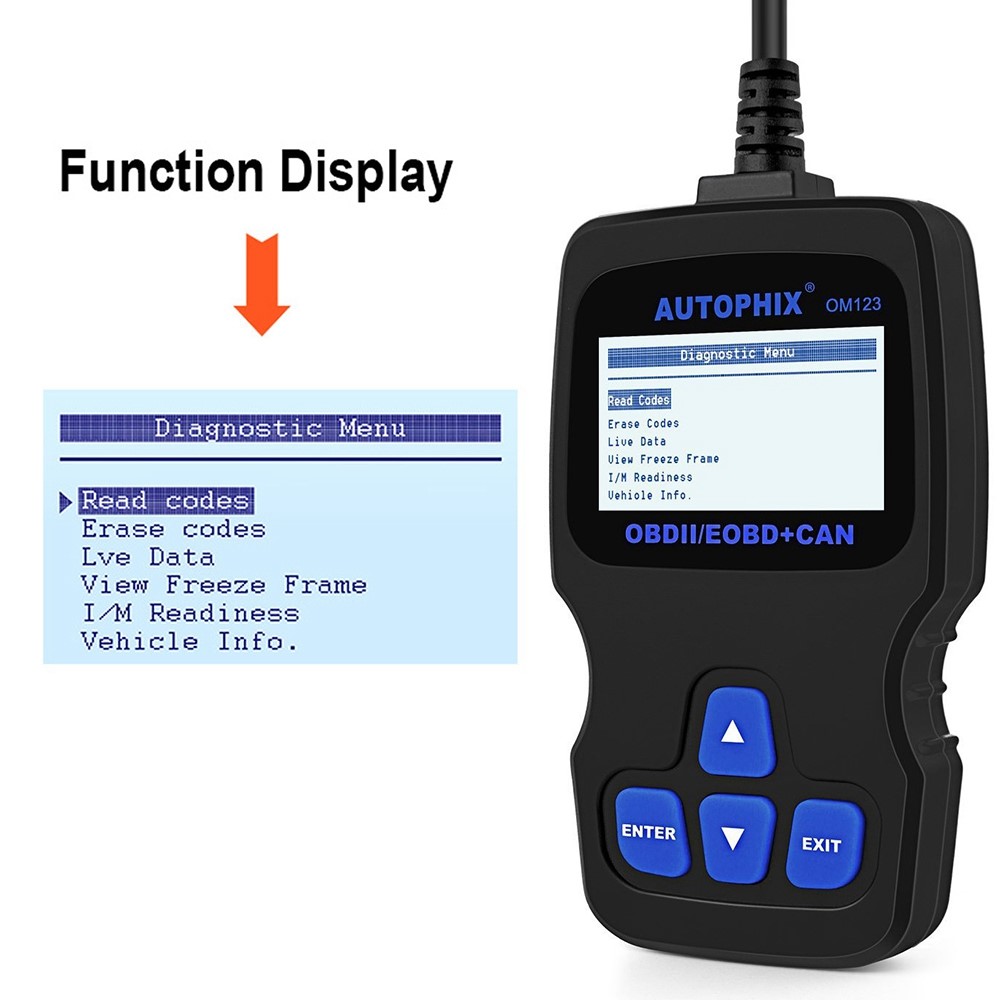 AUTOPHIX OM123 Portable OBD2 Scanner Car Diagnostic Tool Automotive Scanner EOBD Code Reader-4