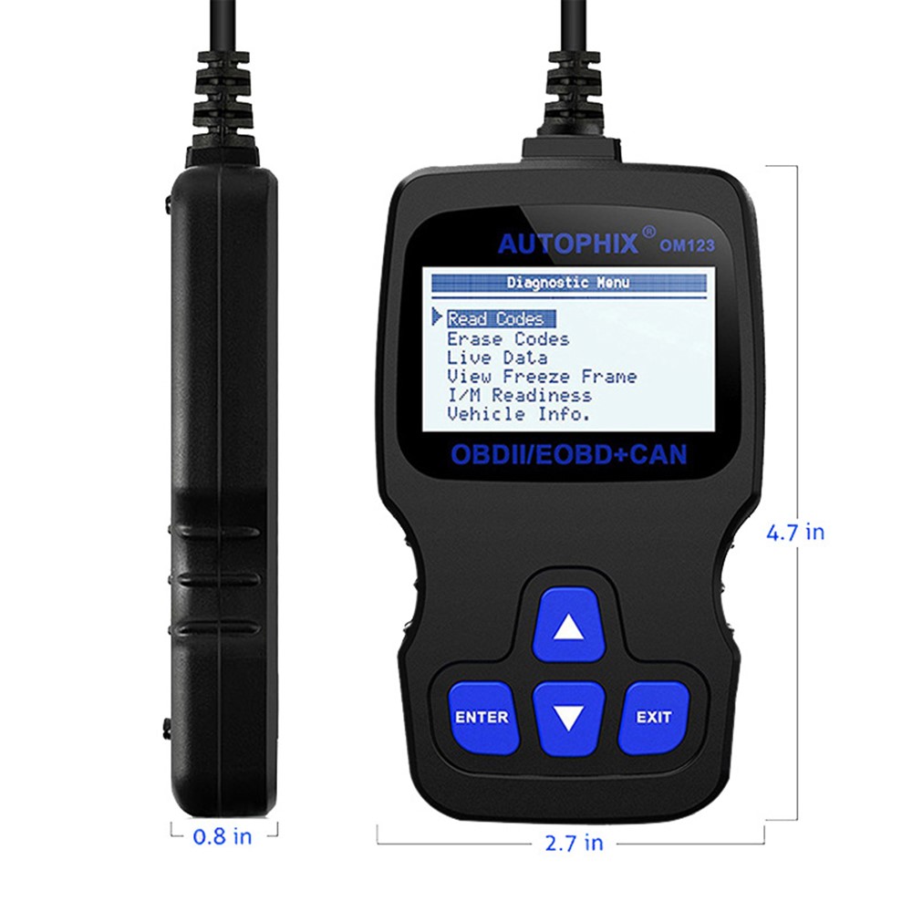AUTOPHIX OM123 Portable OBD2 Scanner Car Diagnostic Tool Automotive Scanner EOBD Code Reader-7