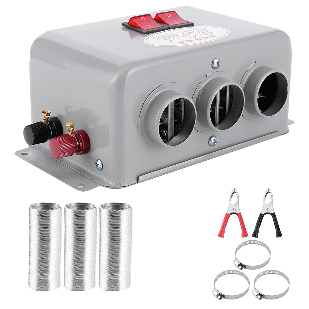 Three Hole Car Water Heater Window Defrosting Defogging Vehicle Heating Fan -