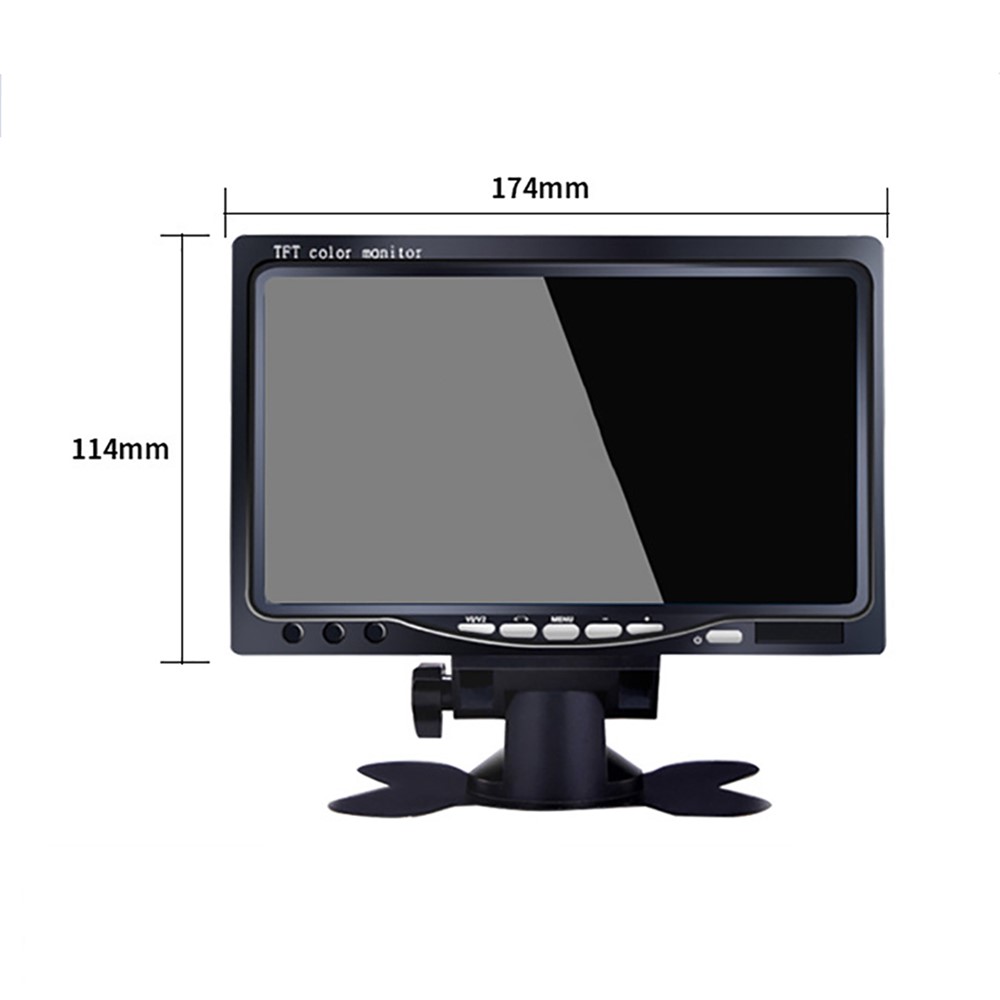 RH-701B 7" LCD Video Display Screen Monitor Rear View Backup Car 4-LED Camera Parking and Reverse System Kit-8