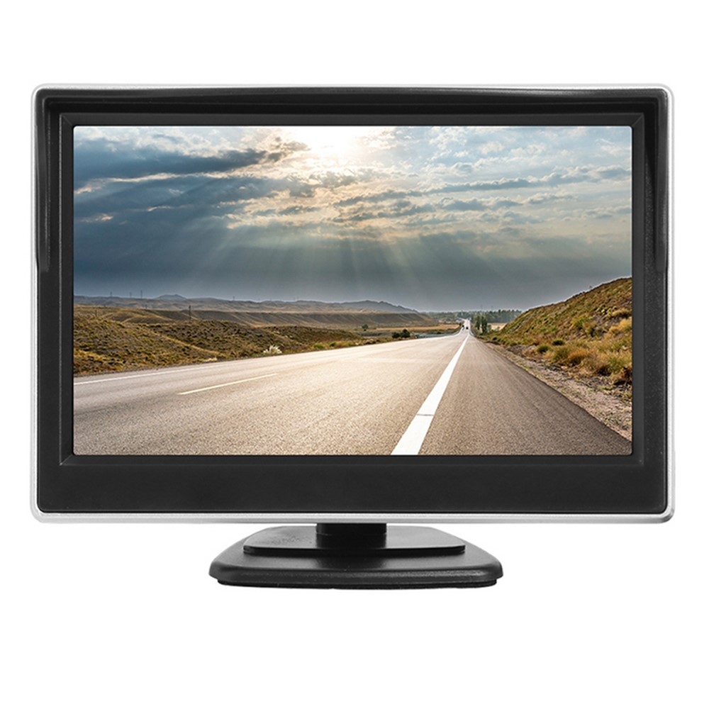 RH-510 High Brightness 12-LED Rear Camera Car Parking Reverse System Kit with 5'' LCD Display Monitor-2