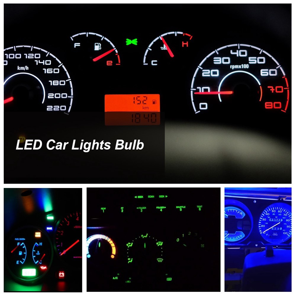 A3605 20PCS T5 / T10 Car Dashboard Light Motorcycle Modification LED Turn Signal Light Clearance Lamp with Plastic Box-20