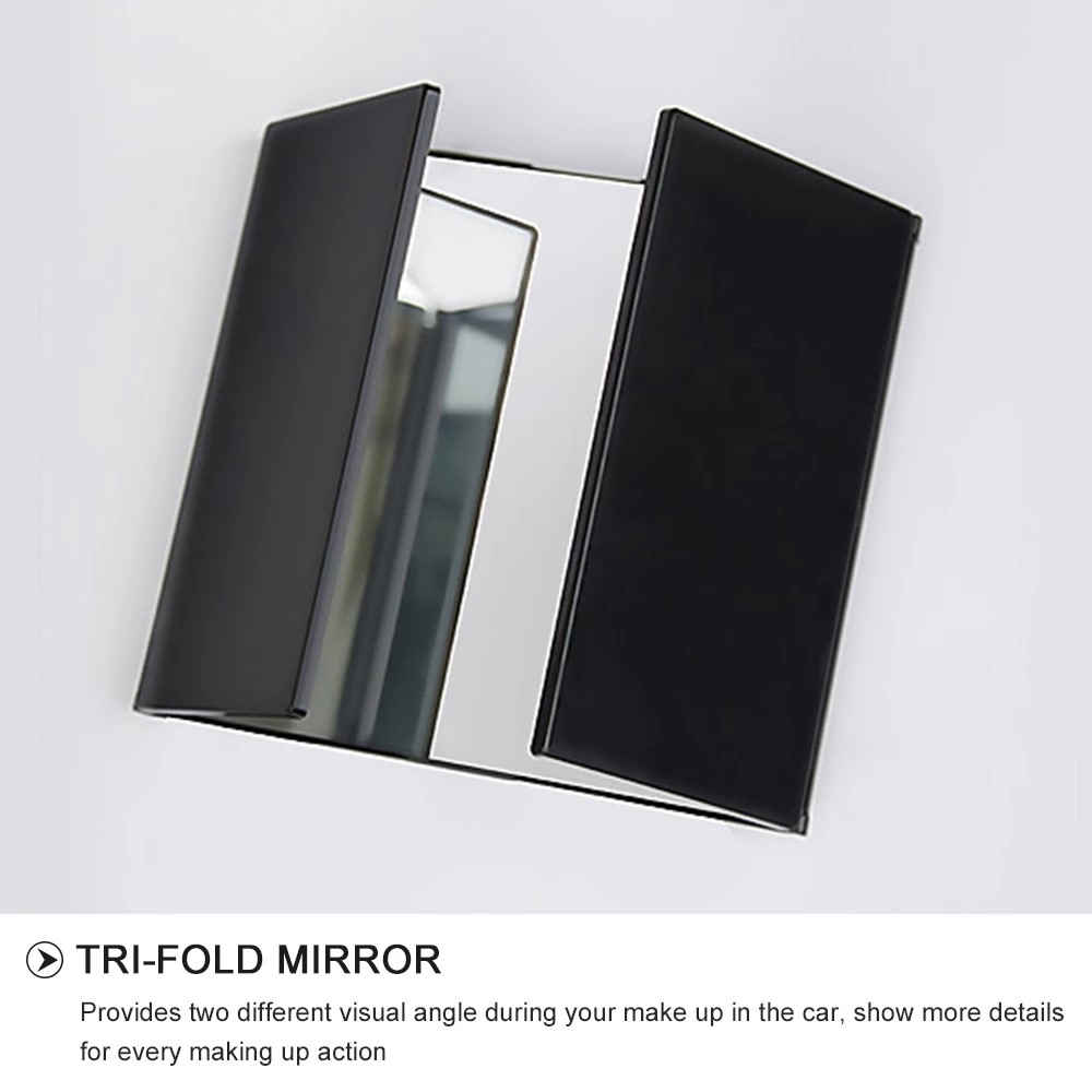SHUNWEI SD-2408 Car Sunshade Tri-Fold Folding Vanity Mirror Interior Decoration-3