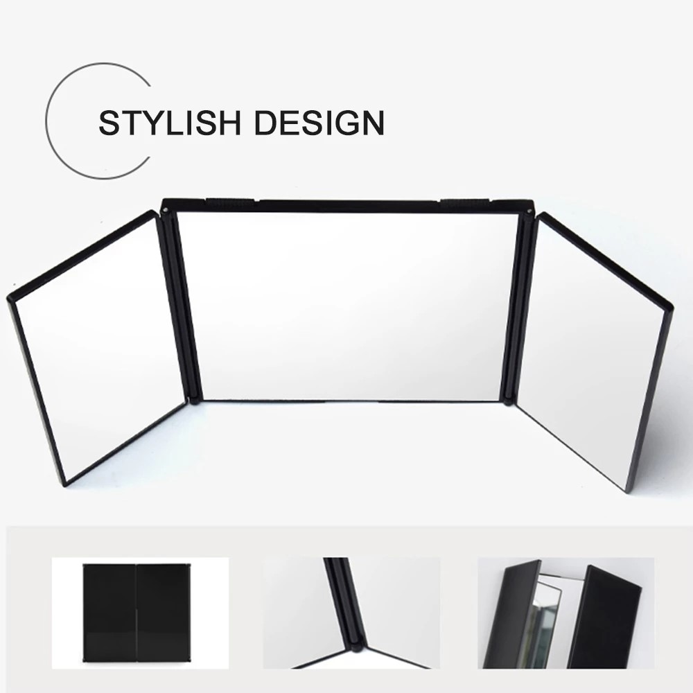 SHUNWEI SD-2408 Car Sunshade Tri-Fold Folding Vanity Mirror Interior Decoration-4