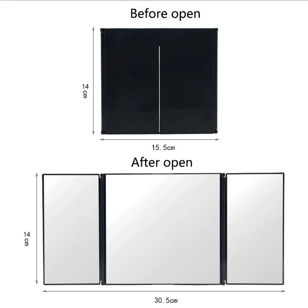 SHUNWEI SD-2408 Car Sunshade Tri-Fold Folding Vanity Mirror Interior Decoration-7