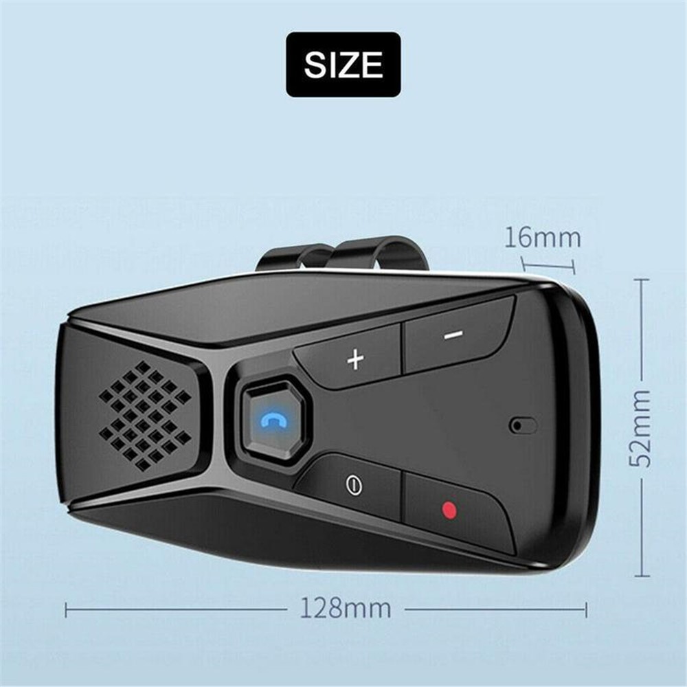 T823 Bluetooth 5.0 Sun Visor Clip Wireless Audio Receiver Hands-free Phone Amplifier Music Player-10