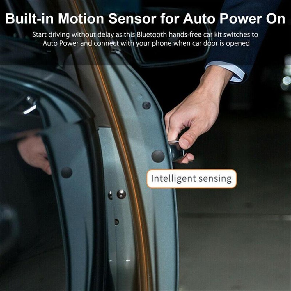 T823 Bluetooth 5.0 Sun Visor Clip Wireless Audio Receiver Hands-free Phone Amplifier Music Player-3