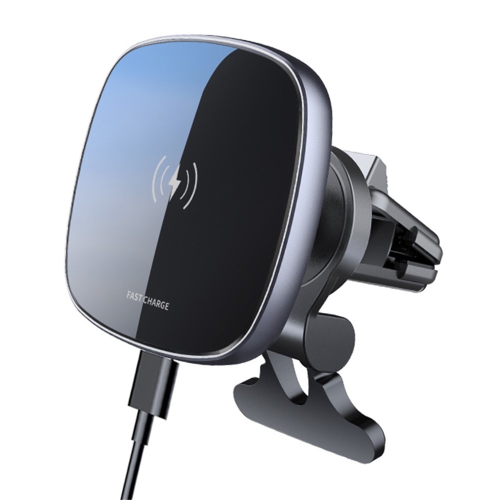LOHEE W-26 Car Magnetic Wireless Charger Air Vent 15W Fast Charging Station Phone Holder 360-degree Rotating for iPhone 12/13 Series-7