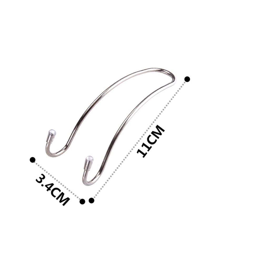 2Pcs Car Seat Back Headrest Hanger Hook Purse Bag Cloth Organizer Holder 3x11x3.4cm-4
