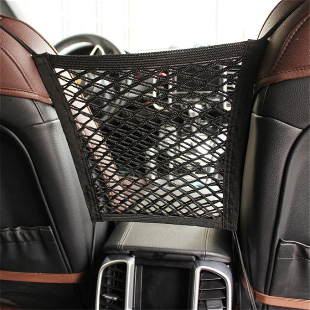 2-Layer Universal Car Seat Net Organizer Mesh Cargo Net Pouch Driver Storage Netting Pouch-4