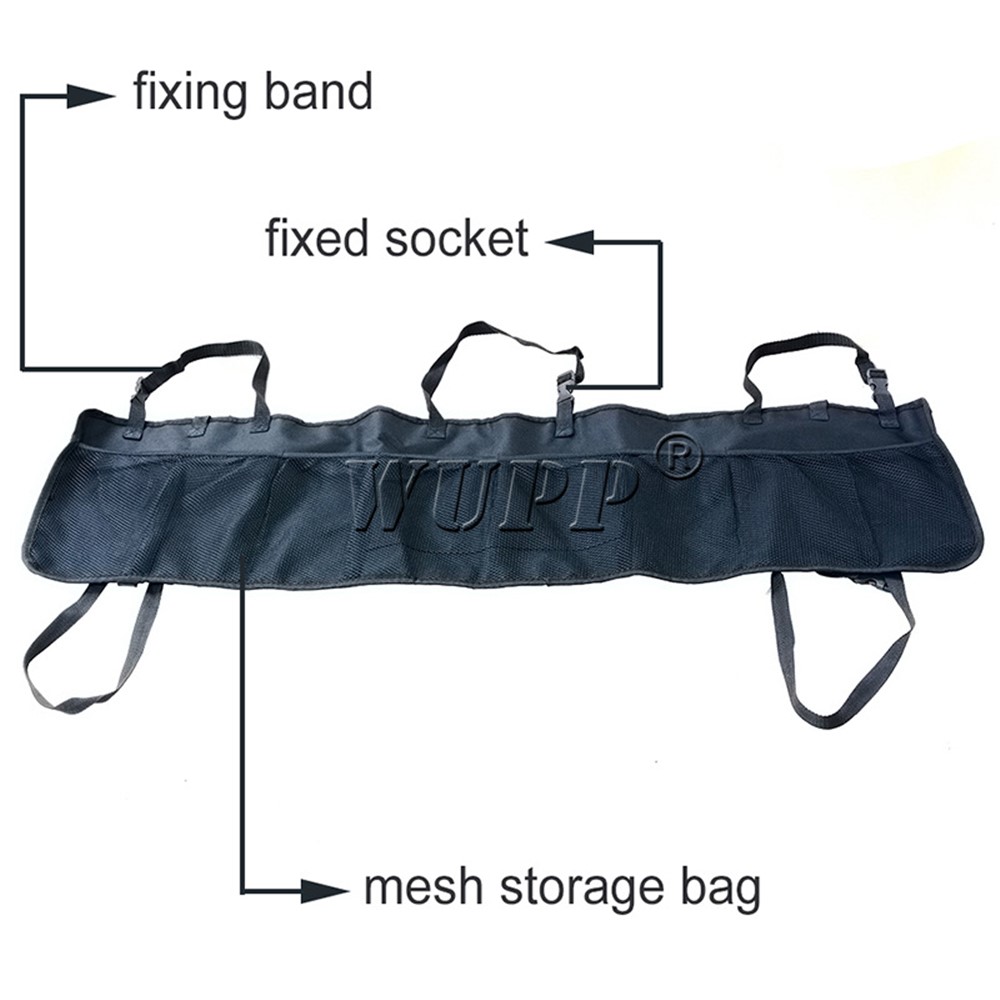 WUPP CS-486A1 Car Rear Seat Back Organizer Auto Trunk Net Mesh Cargo Storage Bag Pocket Cover Stowing Tidying Bag-2
