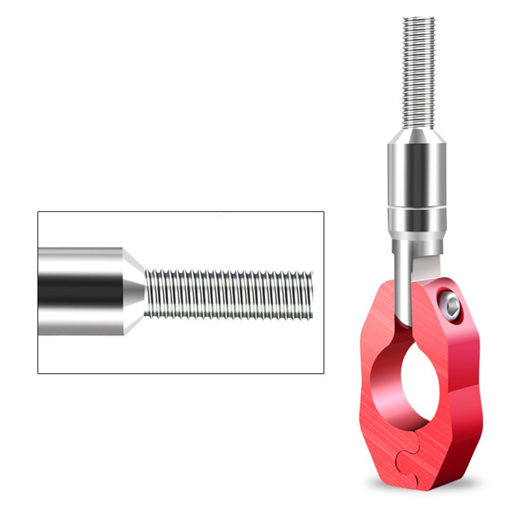 PHG Motorcycle Electric Scooter Aluminium Alloy Adjustable Handlebar Reinforce Bar Balance Bar Motorbike Parts - Red-2