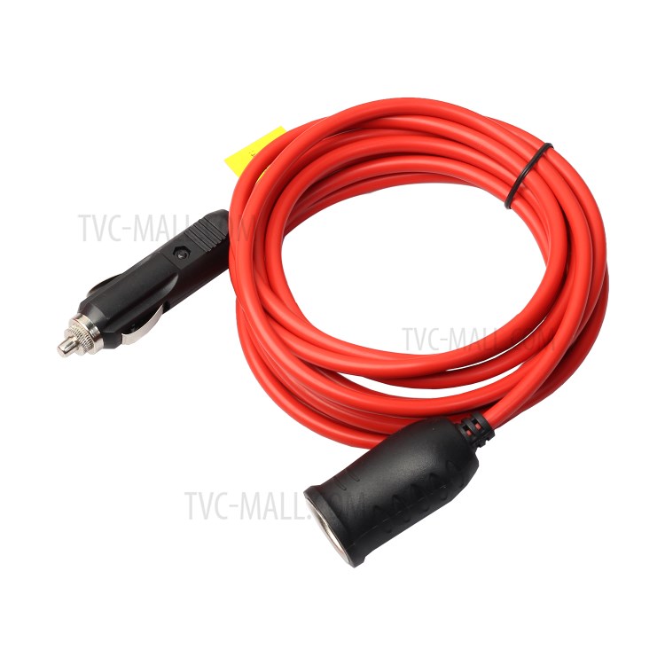 12V-24V Car Cigarette Lighter Plug Socket Extension Cord Male to Female Cable 3.6m-1