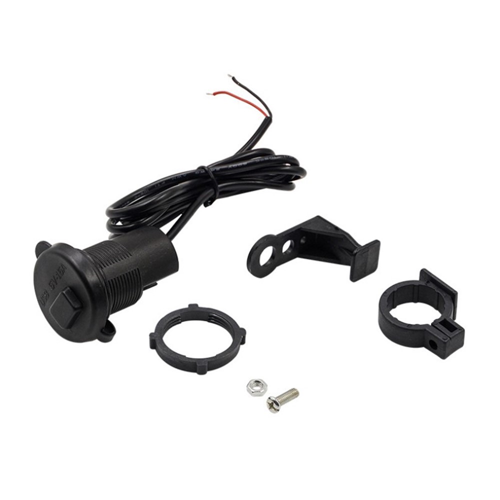 WUPP CS-836B1 12V Motorcycle Mobile Phone Single USB Power Supply Charger Waterproof Port Socket with Switch-10