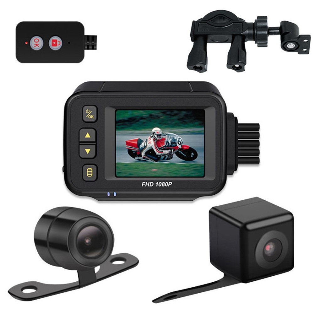 CT30A 720P 2.0-inch Screen Motorbike Camcorder DVR Waterproof Motorcycle Dual Lens Camera Video Recorder-2