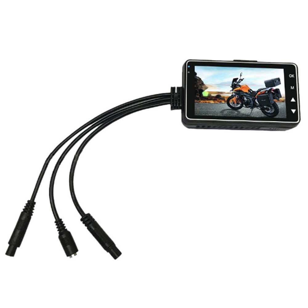 MT-80 Motorcycle Camera 720P Front and Rear Data Recorder 3 Inch LCD Screen Motorbike Concealed Recorder Built-in 200mAh Battery-3