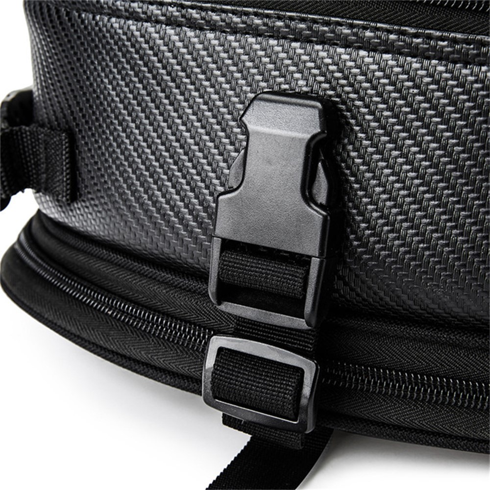 WOSAWE MB06 Carbon Fiber Road Bike Reflective Rear Tail Bag Waterproof MTB Pannier with Shoulder Strap and Rainproof Coat-13