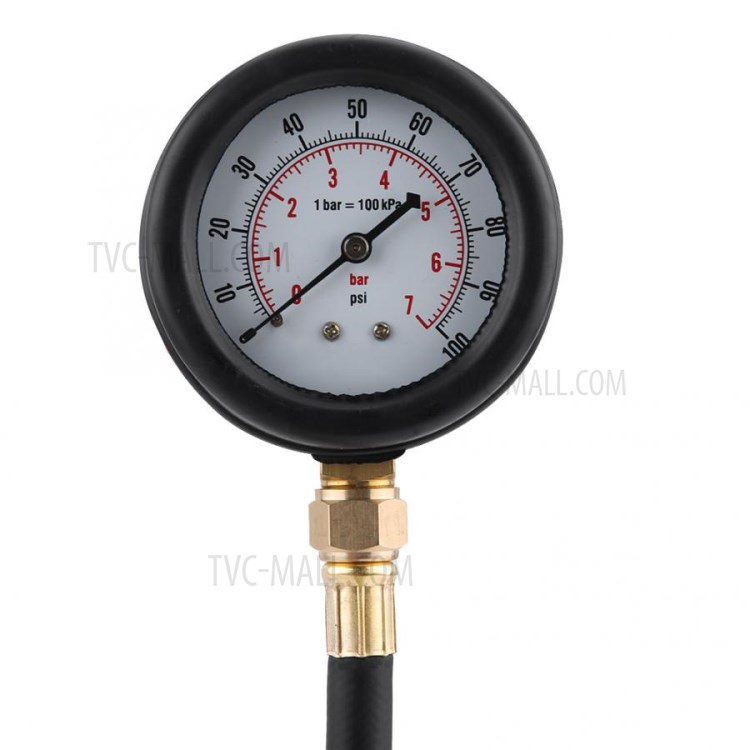 11-in-1 0-100 PSI Car Truck Fuel Injection Pump Pressure Injector Tester Test Gauge Kit-9