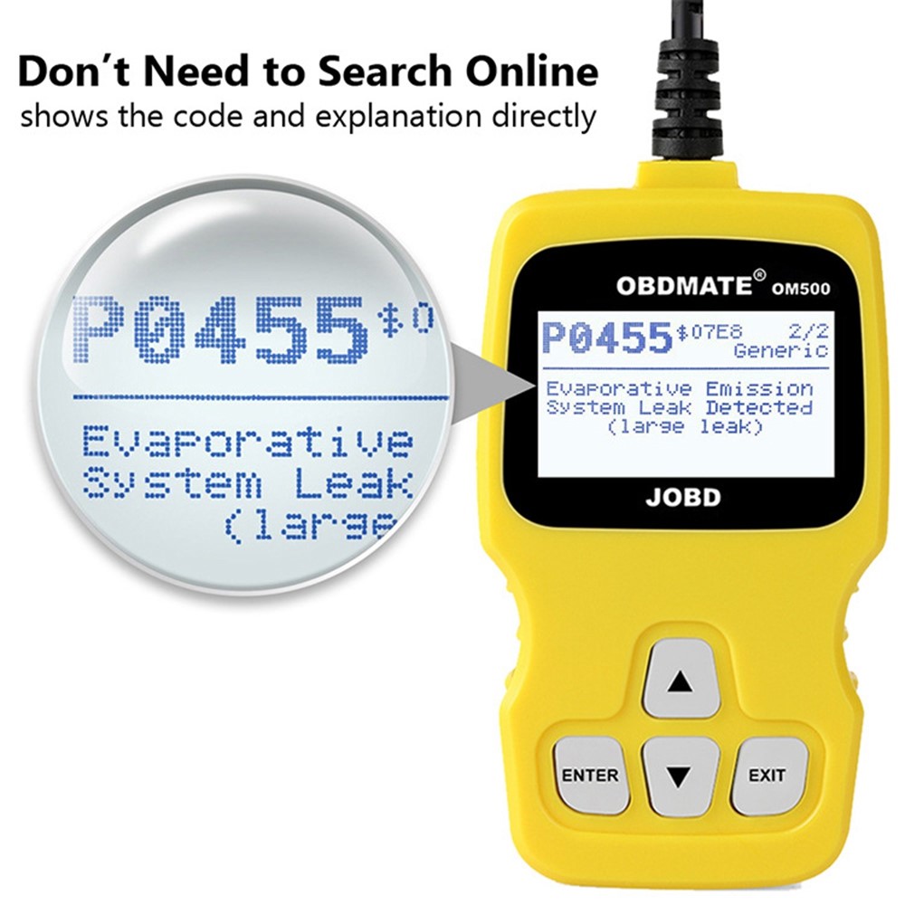 OBDMATE OM500 OBDII / EOBD / JOBD Code Reader Car Fault Diagnosis Tester-2