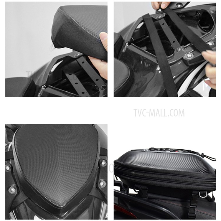 Expandable Motorcycle Tail Bag Waterproof Motorbike Rear Bag-11