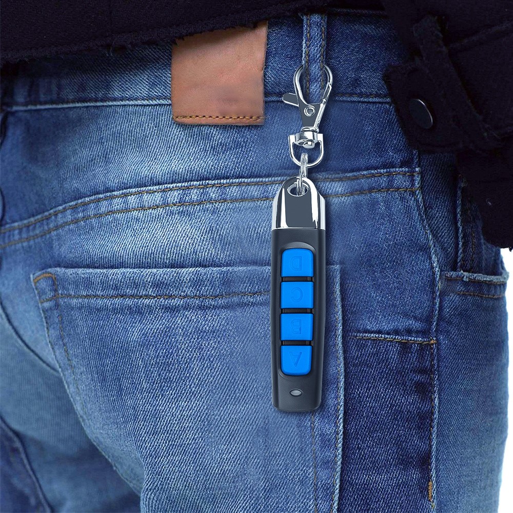 4 Channel Garage Gate Door Opener Wireless Remote Control Duplicator 4 Keys Cloning Code Car Key Blue-4