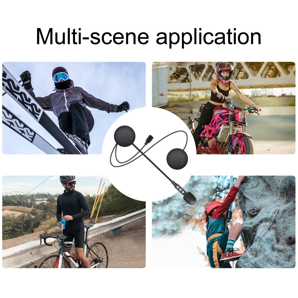 MH06 Motorcycle Bluetooth 5.0 Helmet Headset High Sound Quality Intelligent Noise Cancelling Headphones Support Long Standby-9