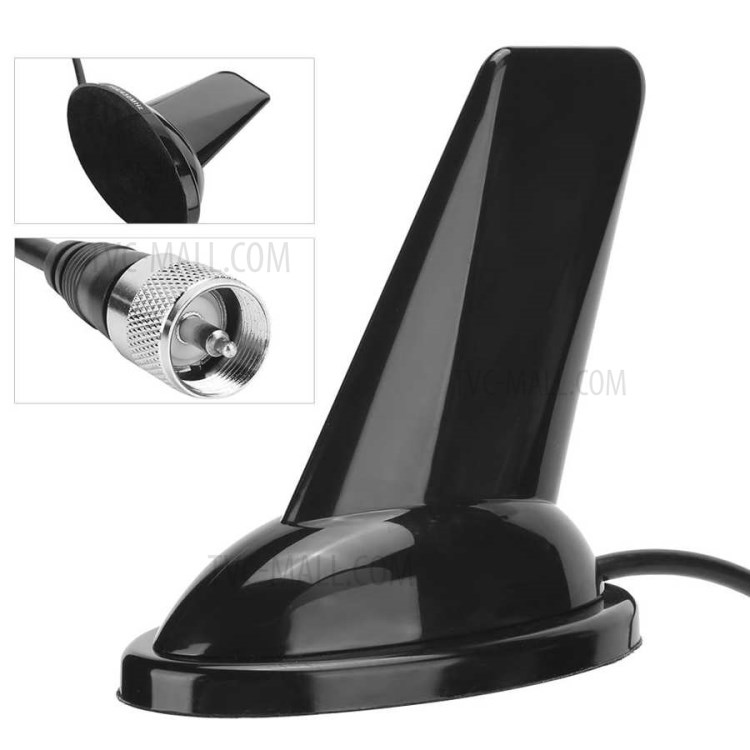 High Reliability HRT-UV80 Car Antenna M Connector Antenna UV Dual-Band Shark Fin High Gain Suction Cup Aerial 5 Meters Radio Transceiver-8