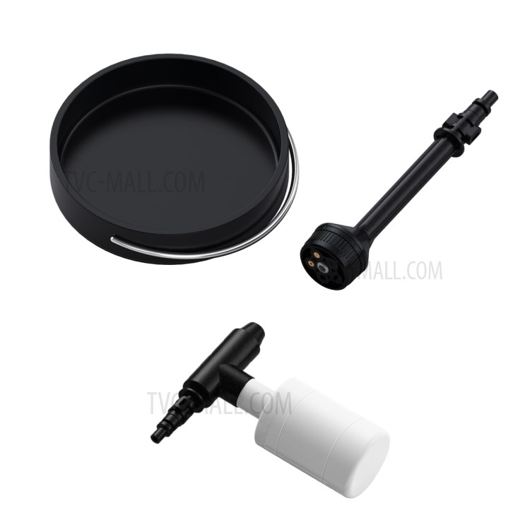 BASEUS Dual Power Portable Electric Car Washer Accessories 5-in-1 Spray Nozzle Foam Pot Folding Bucket Set-2