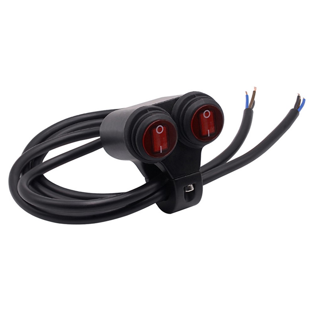 WUPP CS-677B1 Motorcycle Handlebar Dual Button Headlight Switch Waterproof Motorcycle Fog Light Spotlight Switch with Indicator-10