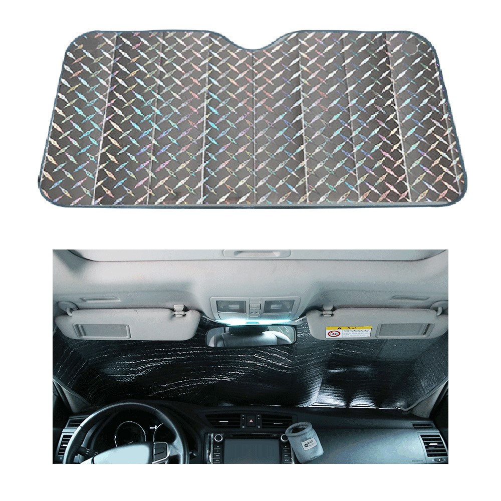 R-3922 140*75cm SUV Off-road Vehicle Sun Visor Car Windscreen Laser Sunshade Foldable Cover-1