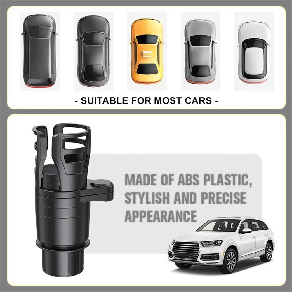 SHUNWEI SD-1047 2-in-1 Car Slip-proof Cup Holder 360 Degrees Rotating Water Drink Cup Holder-6