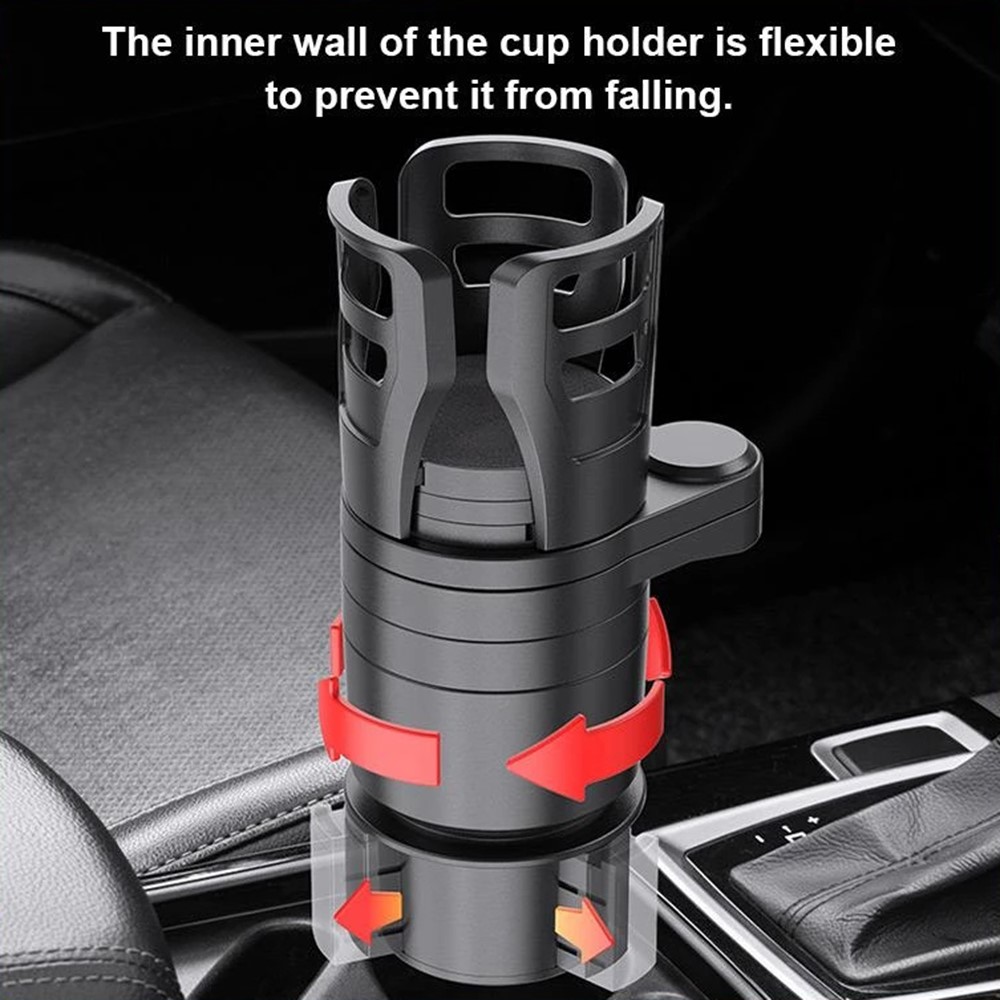 SHUNWEI SD-1047 2-in-1 Car Slip-proof Cup Holder 360 Degrees Rotating Water Drink Cup Holder-7