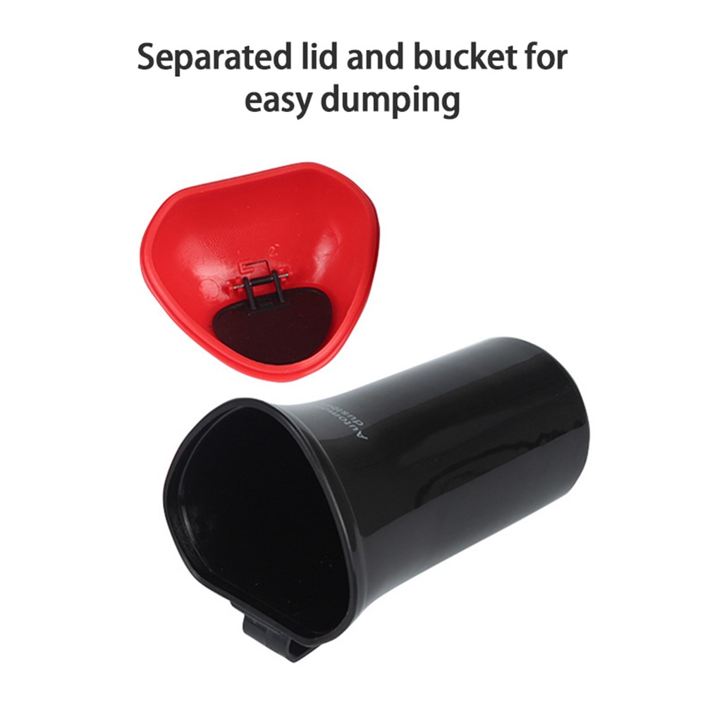 Mini Car Trash Can Push Lid Design Garbage Holder Vehicle Door Cup Holder Seat Back Plastic Trash Bin Dustbin - Red-5