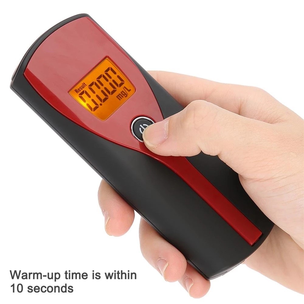 AT6880 Digital Breath Blowing Alcohol Tester Detector with Backlight Screen Non-contact Drunk Driving Breathalyzer-4