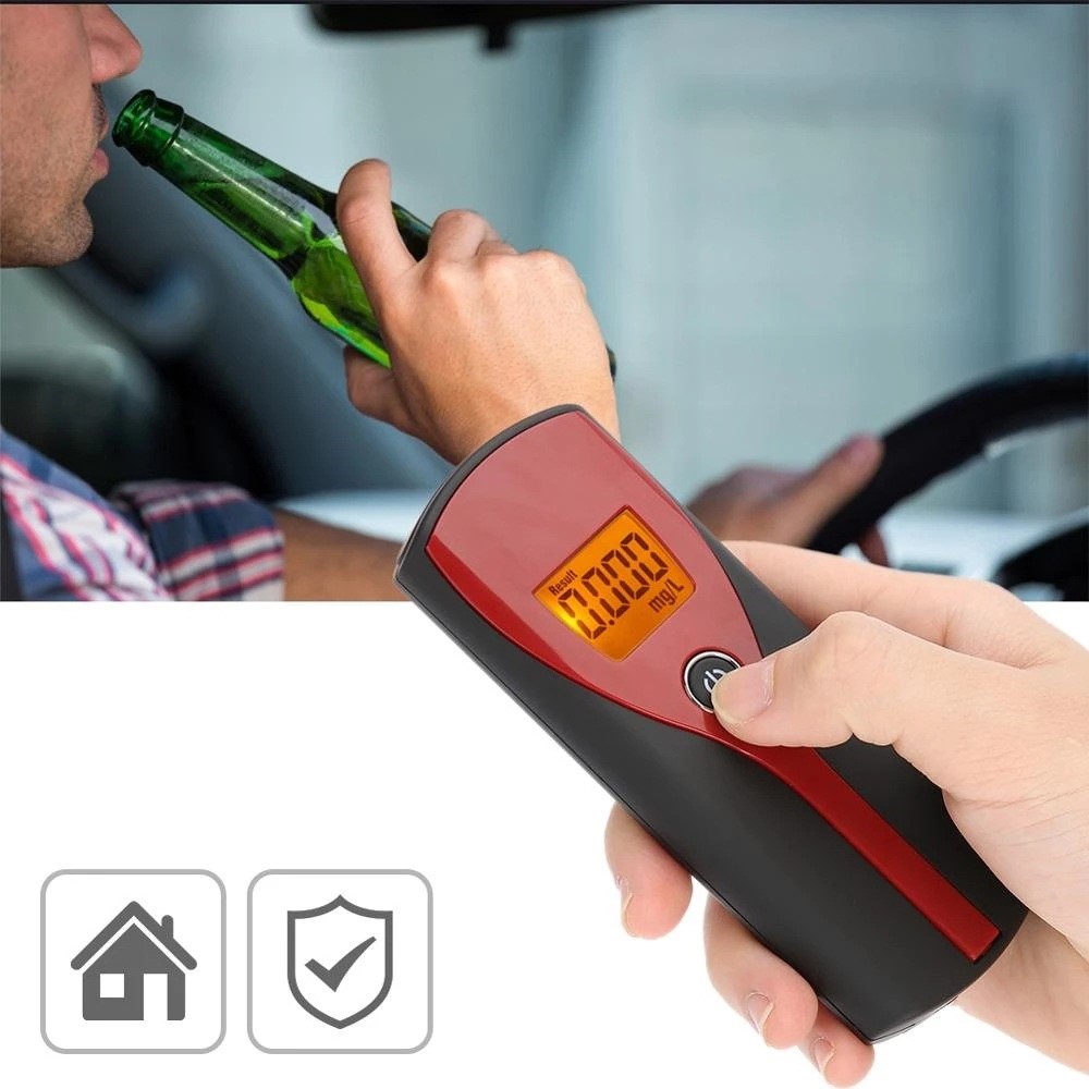 AT6880 Digital Breath Blowing Alcohol Tester Detector with Backlight Screen Non-contact Drunk Driving Breathalyzer-5