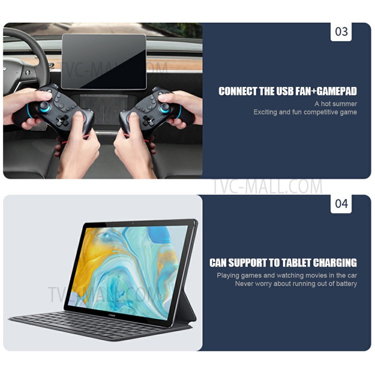 For Tesla Model 3/Y 2021 Car Type-C USB LED Hub Docking Station Extender Charger-10
